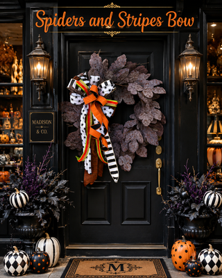 Spiders & Stripes Bow