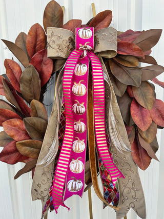 Pretty in Pumpkin Fall Bow