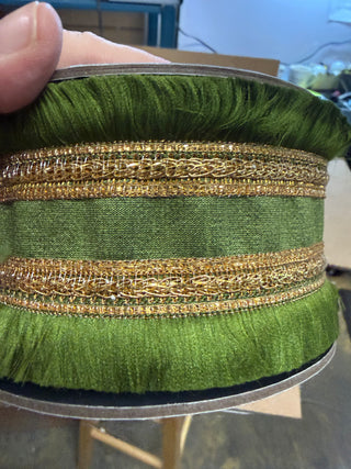2.5" Moss Fringe Ribbon W