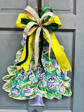 Blue Green Tree Door Hanger