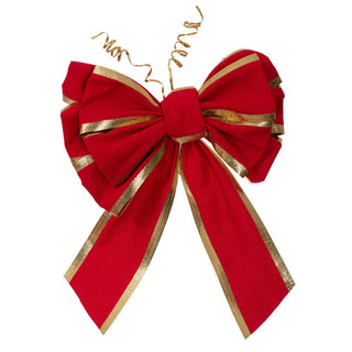 12" Red Gold UV Velvet Bow