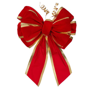18" Red Gold UV Velvet Bow