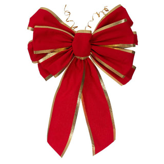 24" Red & Gold UV Velvet Bow