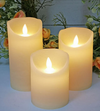 LED Candle Set Pillar 4/5/6"