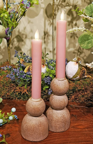 7" Pink Motion Taper Candles