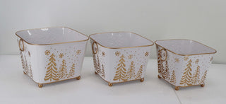 White Holiday Pot