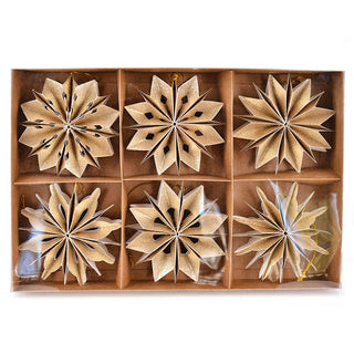 Natural Snowflake Ornament Set 6