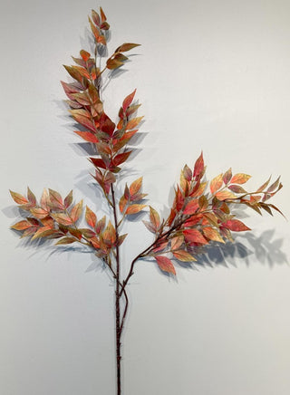 46" Orange Leaf Spray