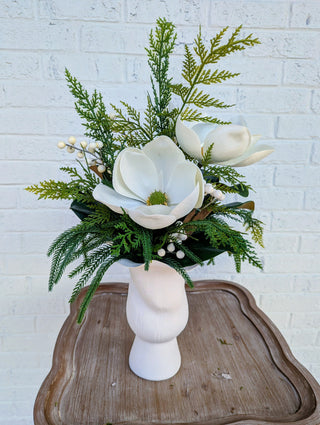 White Magnolia Vase Arrangement