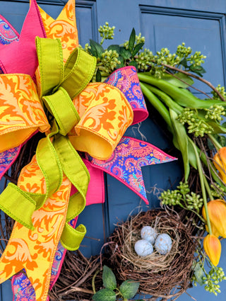 Yellow Tulip Nest Wreath