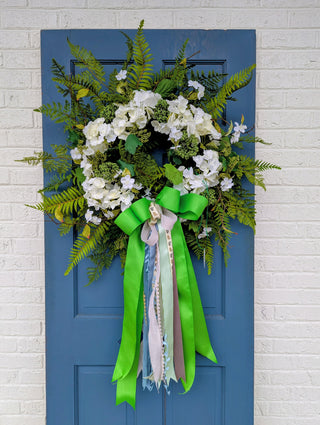 Garden Fern Hydrangea Wreath