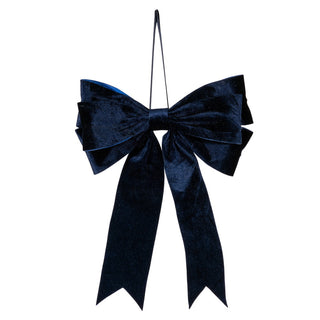 15x11" Navy Velvet Bow
