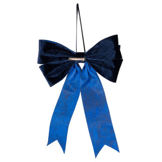 15x11" Navy Velvet Bow