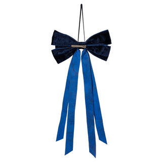17x8" Navy Velvet Bow