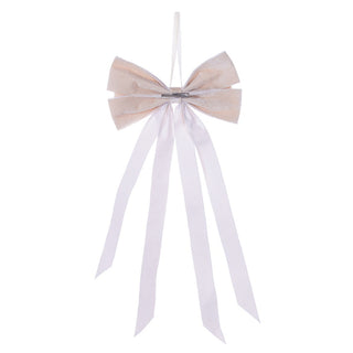 17x8" Champagne Velvet Bow
