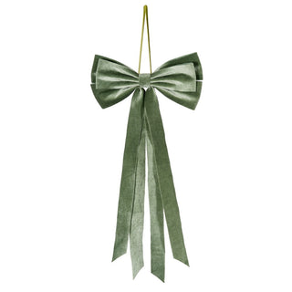17x8" Moss Green Velvet Bow