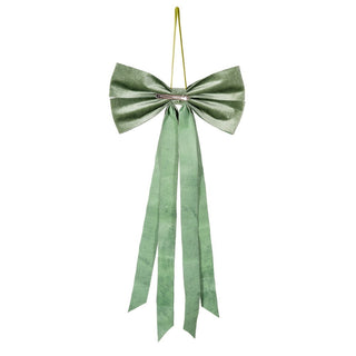 17x8" Moss Green Velvet Bow