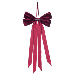 17x8" Burgundy Velvet Bow
