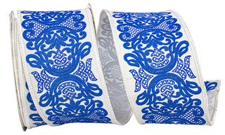 Filigree Wired Ribbon 2.5"