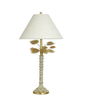 Patina Palm Table Lamp