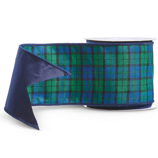 4 X 10 Plaid Wired Ribbon