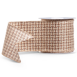 4 X 10 Plaid Wired Ribbon