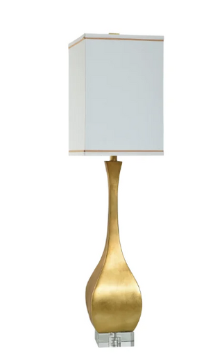 Gold Leaf Table Lamp 43"
