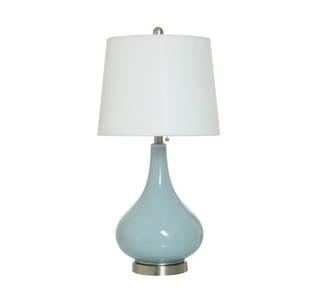 Spa Blue Glass Lamp