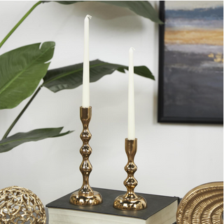 Gold Aluminum Candle Holders