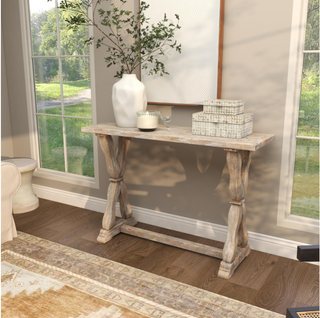 Distressed Wood Console Table