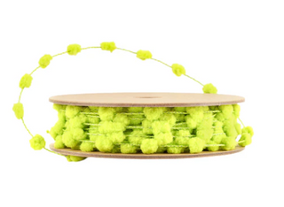 Lime Pom Pom Trim - 8mm