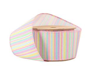 Pastel Stripe Ribbon 2.5"