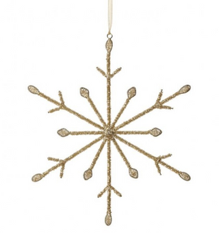 Champagne Snowflake Ornament