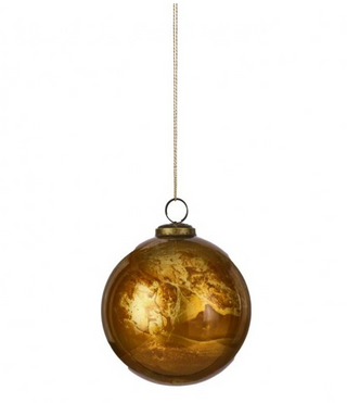 Bronze Gold Marbled Ornament