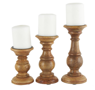 Brown Mango Wood Pillar