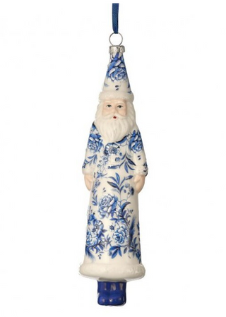 Floral Santa Ornament