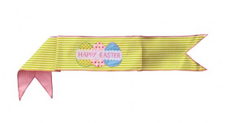 Happy Easter Stripe Banner