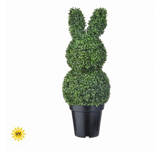 UV Boxwood Bunny Topiary 32"