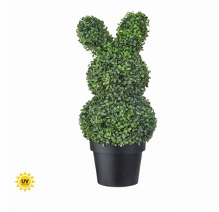 UV Boxwood Bunny Topiary 26"