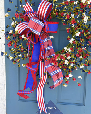 Patriot's Plaid Memorial Day Bow