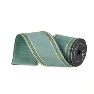 Celadon Vintage Scroll Ribbon