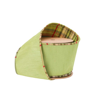 Ribbon Moss Plaid Back 4"