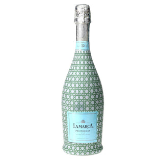 Sage White Cane Prosecco Bottle Wrap