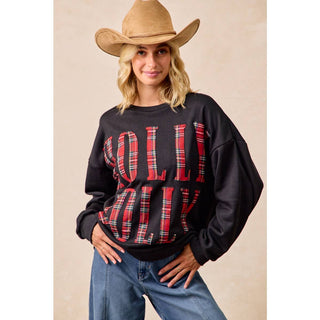 Plaid Holly Jolly Sweatshirt