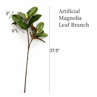 27.5"  Magnolia Leaves Stem