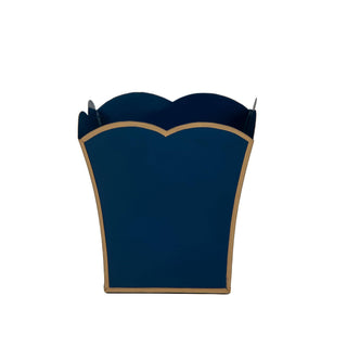 8" Square Cachepot Planter Blue