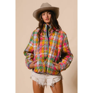 Stain Glass Plaid Quilt Jacket