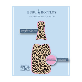 Tan Leopard Prosecco Bottle Wrap
