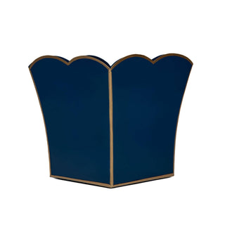 8" Square Cachepot Planter Blue