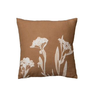 20" Linen Floral Pillow